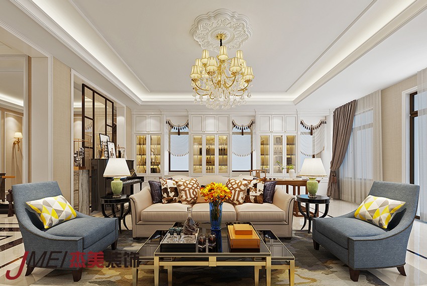 440平歐式輕奢裝修效果圖[大連-高新園區(qū)-小蓬萊]