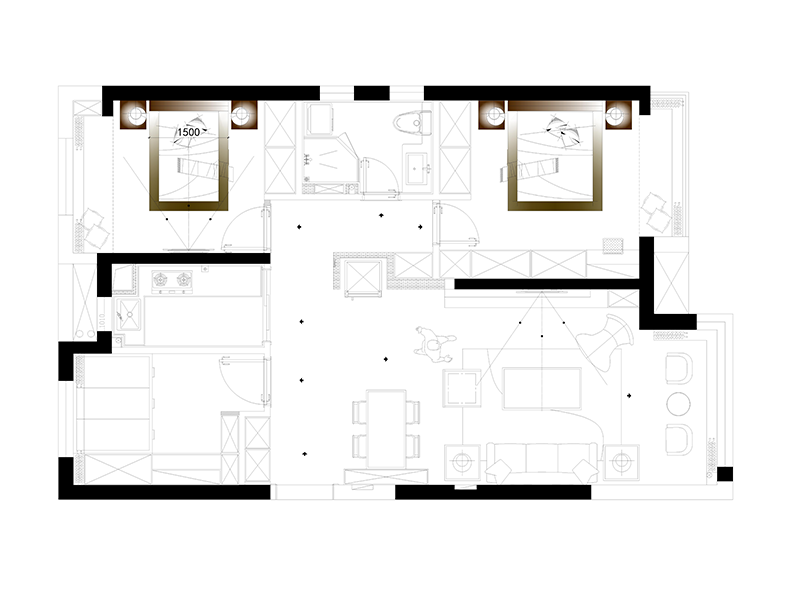 大連沙河口區(qū)億達(dá)河口灣家裝經(jīng)典案例